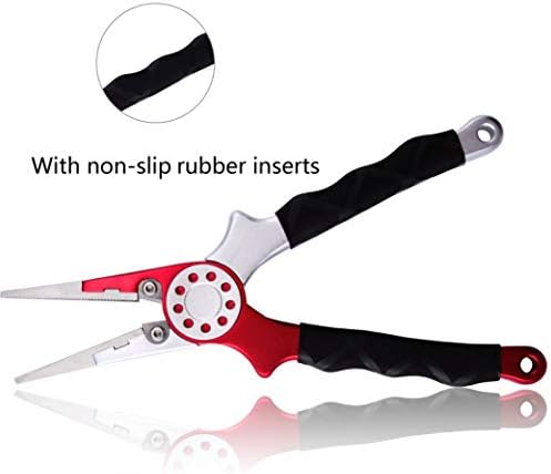Saltwater Fishing Pliers, Aluminum Braid Cutter with Sheath - Image 6
