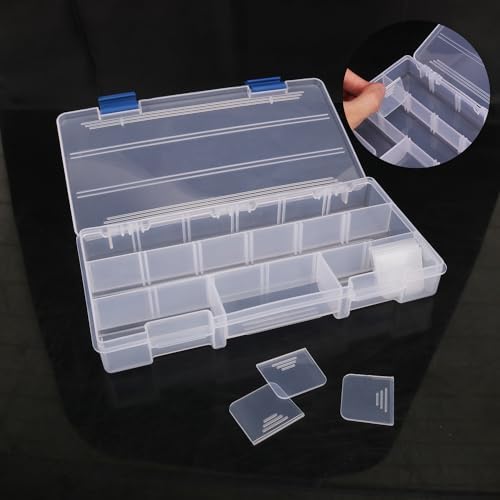 Fishing Tackle Box, 4 Layers Fishing Box, Tackle Boxes, Quick-Access Top Storage with Lid for Fishing Gear and Accessories,（Grey）by KUKLIPJIM - Image 3