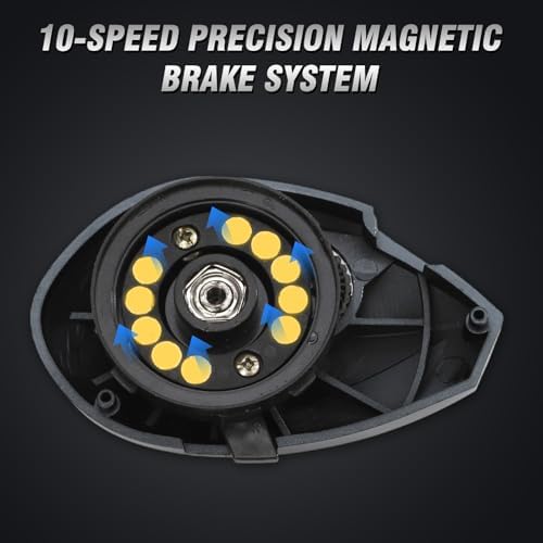 Baitcaster Reels 6.4:1 High-Speed Gear Ratio 33LB Max Drag 8+1 Bearings - Image 6