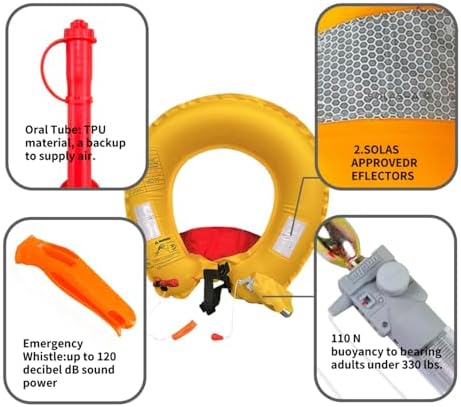 Automatic Inflatable Life Jackets for Women,Life Vest for Adults,Preserver PFD for Women,Supports Weight up to 330 pounds - Image 2