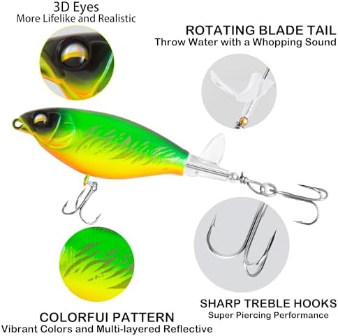 5Pcs Topwater Propeller Fishing Lures with Box - Image 2