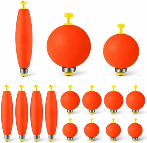 Fishing Float Bobbers Set High Visibility Weighted Design for Anglers Gear by FREGITO
