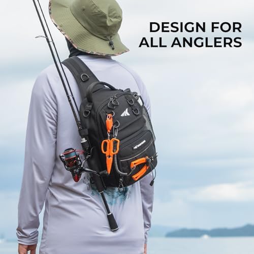 KastKing BaitSpace Fishing Sling Bag, Fishing Backpack with Rod Holder - Image 2