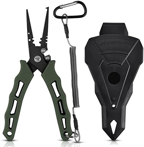 KastKing Cutthroat 7 inch Fishing Pliers, Ice Fishing, Gift for Men by KastKing