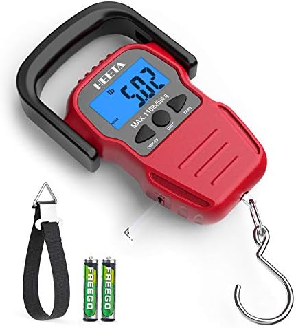 HEETA Fish Scale Digital Fishing Luggage Weight Scale with Measuring Tape by HEETA