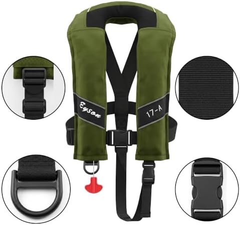 Automatic Inflatable Life Jacket, Preserver PFD for Kids,Life Vest for Kid,Supports Weight up to 160 pounds(YSH725) - Image 2