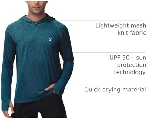 Roadbox Men's UPF 50+ Fishing Shirts, Long Sleeve UV Sun Protection Hoodie - Image 4