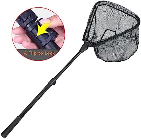 RESTCLOUD Fishing Landing Net with Telescoping Pole Handle, Fishing net Freshwater for Kids Men Women, Extend to 40-63 Inches - Image 2