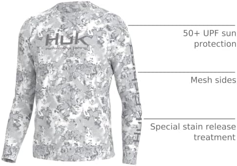HUK Men's Pursuit Vented Long Sleeve Fishing Shirt (+30 UPF) - Image 3