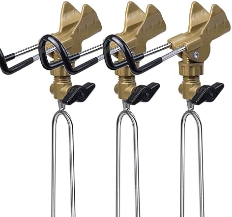 GOLDEAL Rod Holders for Bank Fishing,Bank Fishing Rod Rack Stand,Fish Pole Holder for Beach,360 Degree Adjustable. by GOLDEAL