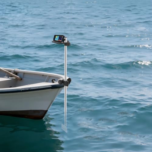 Portable Transducer Bracket Fish Finder Mount,Aluminum Alloy Fishfinder Transducer Bracket,360° Adjustable Rotatable Fish Finder Mount for Boat,Canoe,Kayak by Unknown