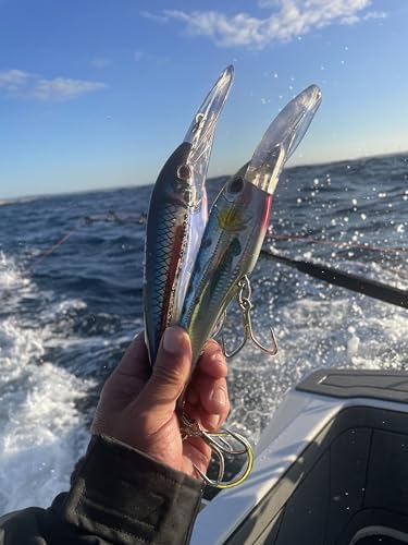 Nomad Design DTX Minnow with Patented Autotune System - Distressed Baitfish Swimming Action, BKK Diablo - Image 6
