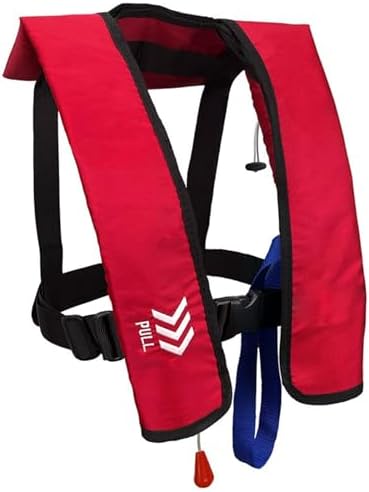 Manual Inflatable Life Jacket|Life Vest for Adults|PFD Low Profile|Supports up to 330 lbs(YSH700) by morinokawau