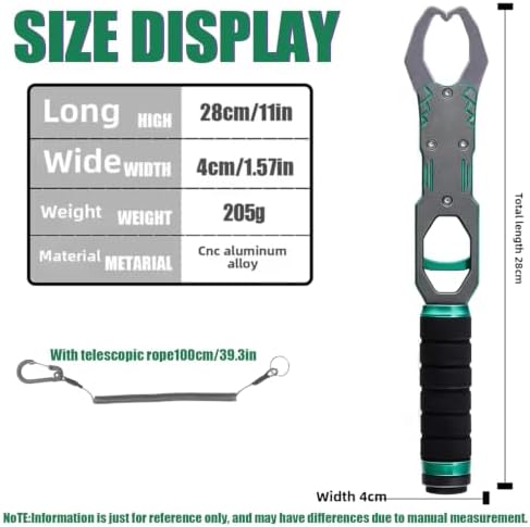 Fish Lip Gripper with 40lbs Built-in Weight Scale, 2-in-1 Fish Grabber Tool - Image 6