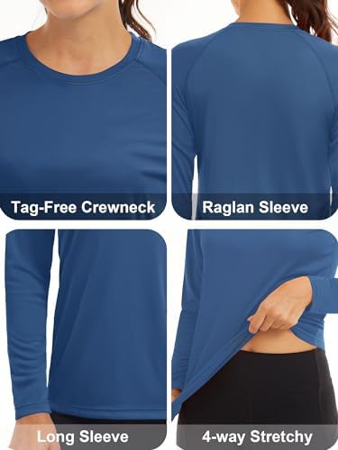 MAGCOMSEN Women's Long Sleeve Shirts UPF 50+ Sun Protection Shirts for Hiking Fishing Workout Rash Guard - Image 5