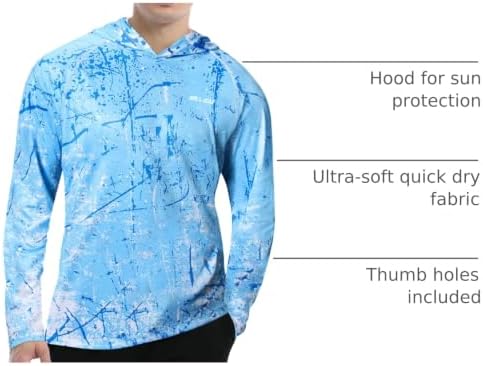 Men's UPF 50+ Sun Protection Hoodie, Long Sleeve Fishing Shirt - Image 4