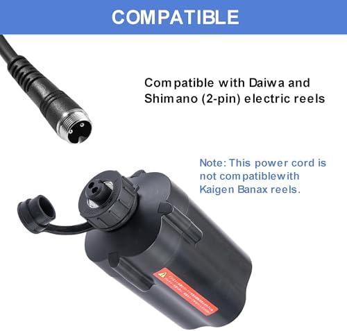 1.5FT Electric Fishing Reel Battery Cable for Daiwa Shimano Reels - Image 3