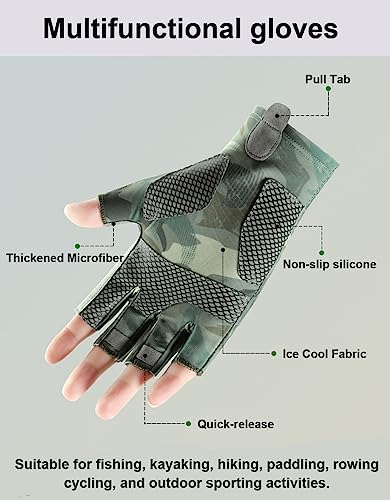 SUJAYU Fishing Gloves - Men & Women's UV Protection Sailing, Kayak, Paddling & Rowing Gloves - Image 6