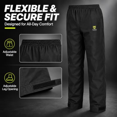 TIDEWE Rain Suit for Men, Waterproof Lightweight 2-Piece Rain Gear - Image 4
