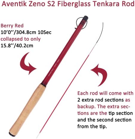 Aventik 9ft/10ft Zeno S2 Fiberglass 6:4 Tenkara Rod Kit for Anglers - Image 3