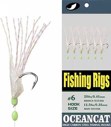 10/20/50/100 Packs Rainbow Fish Skin 6 Hooks Saltwater String Hook Fishing Lure Bait Rig Tackle - Image 2