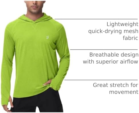 Roadbox Men's UPF 50+ Fishing Shirts, Long Sleeve UV Sun Protection Hoodie - Image 4