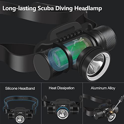 WINDFIRE Scuba Diving Headlamp Professional LED Dive Light IPX8 Waterproof - Image 6