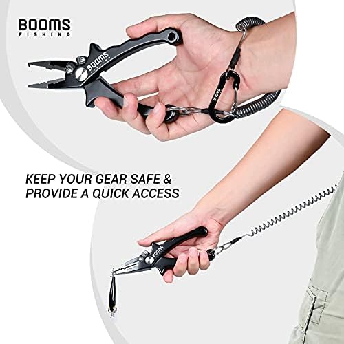Booms Fishing T04 Fishing Lanyards Fishing Tool/Pole Safety Coil Lanyard Retractable Wire Inside Tup Cover - Image 2