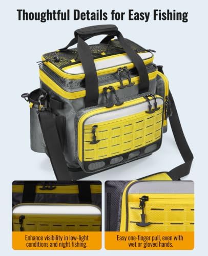 KEXMO Fishing Saltwater Tackle Box Bag, Waterproof Tackle Bag for Men - Image 5