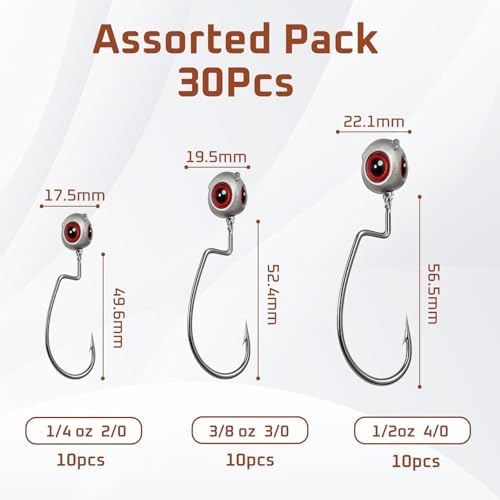 30/10Pcs Swimbait Jig Heads, Swing Head Jig, Texas Rig Compatible - Image 2