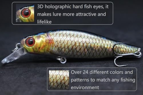 Minnow Crankbait for Bass Fishing Bass Lure Jerkbait Fishing Lures and Tackle Box - Image 5