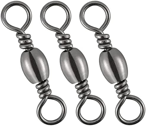 Dr.Fish Barrel Swivels Fishing Tackles, Fishing Swivels for Salwater & Freshwater, Available from #16-#6/0, Leader Line Lure Connector by DrFish