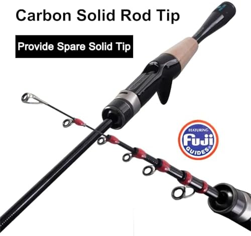 PURELURE Telescopic Fishing Rod Ultralight/Light, Portable Travel Rod 5'9'' - Image 3
