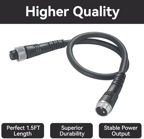 1.5FT Rust-Proof Electric Fishing Reel Battery Power Cable | Compatible with Daiwa Tanacom, Seaborg, Leobritz, BeastMaster & Shimano Reels | Super Air Cord for BM, LB, Prof, PrB, ProS Models - Image 4