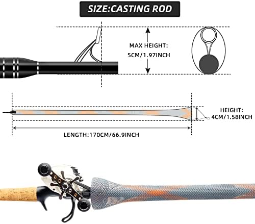 SF Fishing Rod Socks Pole Sleeve Cover Protector Gloves - Image 2