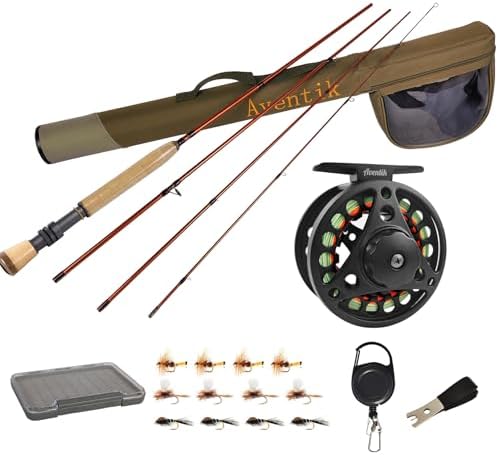 Aventik Extreme Fly Fishing Combo Kit 0/1/2/3/4/5/6 Weight Starter Fly Fishing Rod and Reel Kit Outfit with One Travel Case by EUPHENG