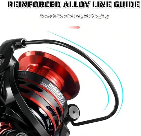 Spinning Fishing Reel – Metal Spool & Alloy Handle, Long-Cast Deep Spool Reel, Smooth Drag System, 13+1 Bearings, Adjustable Folding Handle, Freshwater & Saltwater Lure Reel - Image 6