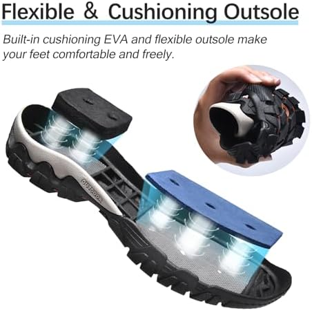 Water Shoes Men Hiking Fishing Boat Arch Support Beach Wading - Image 4