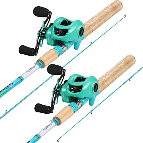 Sougayilang Fishing Rod and Reel Combo, 2-Piece 5-Foot 6-Inch Graphite & Fiberglass Rod, Durable and Strong, Quickset Anti-Reverse Fishing Reel (1Pack/2Pack) - Image 2