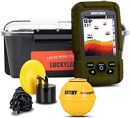 LUCKY Wireless Handheld Fish Finders Boat Wired Transducer Fishing Finder Sensor Sonar Waterproof Portable Depth Finders for Ice Fishing Sea Fishing Kayak by LUCKY
