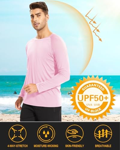 MAGCOMSEN Men's Long Sleeve Shirts UPF 50+ UV Sun Protection Athletic Shirts for Hiking Running Workout Rash Guard - Image 2