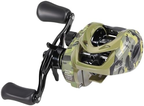 Sougayilang Baitcasting Reel, 8.0:1 High Speed Gear Ratio, 18LB Carbon Drag, 9+1 Shielded Bearings, Magnetic Brake System, Anti-Backlash, Smooth Casting Reel for Bass Fishing, Beginner to Professional by Sougayilang