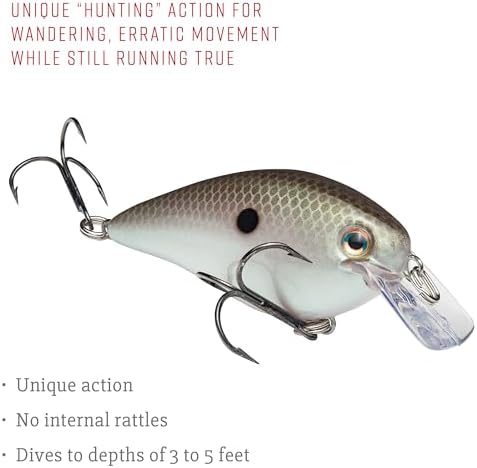 Strike King KVD 1.5 Hard Knock Fishing Lure, 3/8 oz, 3D Lifelike Eyes - Image 4