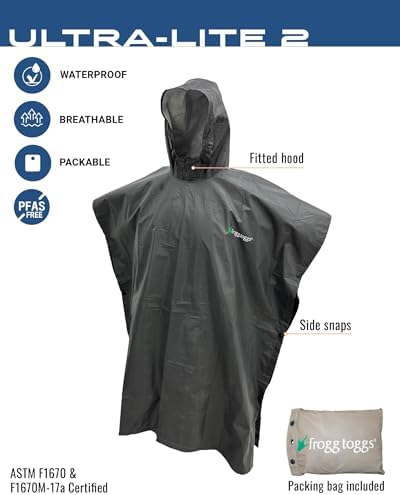 FROGG TOGGS Ultra-lite2 Waterproof Rain Poncho, Breathable and Reusable - Image 2