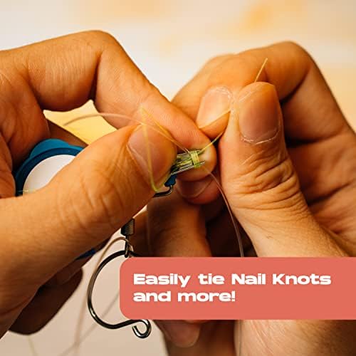HOOK-EZE Fishing Knot Tying Tool | Protect from Fish Hooks | Tie Fishing Knots Easily | Cool Gadgets for Fishermen | Ice Fly Fishing | Fishing Accessories for Beginner Anglers | Nail Knot Tool - Image 2