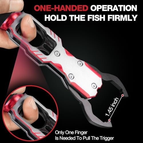Ghosthorn Fish Lip Gripper with Scale 40lb Aluminum Alloy Fishing Grabber - Image 4