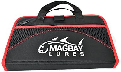MagBay Lures Custom Red 25 Pocket Protective Jig Bag, Trolling Jig Storage (Red) by MagBayLures