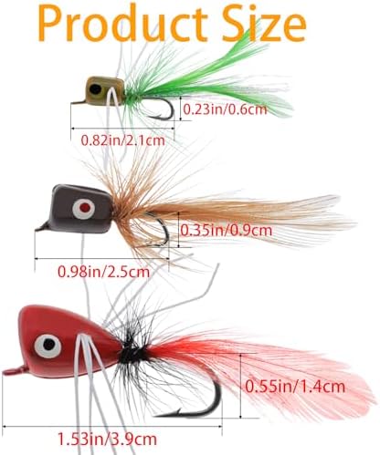 Fly Fishing Poppers Dry Flies Topwater Lures Bass Trout Kit Pro XL - Image 4