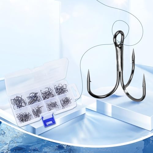 UCEC Fishing Hooks Treble Hooks for Trout Saltwater Freshwater Fish Hook - Image 6