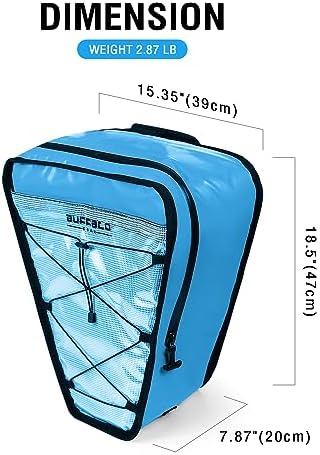 Buffalo Gear Insulated Kayak Cooler 15" x 18" Kayak Cooler Bag with Shoulder Strap for Fishing, Kayaking-Keeps Your Catch or Drinks Cold All Day, Blue - Image 6